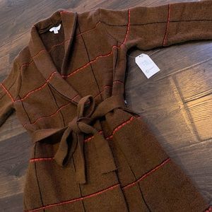 Fall Coat/Jacket With Waist Tie — NEW